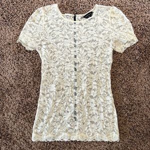 Moda International by Victoria’s Secret Women’s Cream-Colored Lace Top, size XS